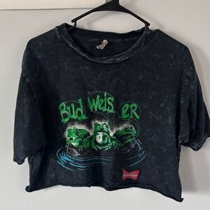 Vintage Budweiser Black Cropped Tee